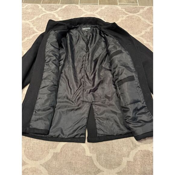 Aberdeen collection black wool pea coat size 2xl men’s outerwear - Picture 5 of 6